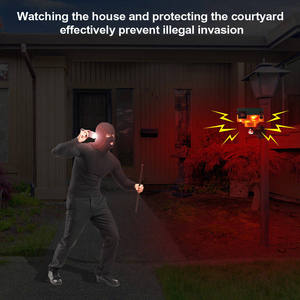 Năng lượng mặt trời có thể sạc lại vỏ cây chó răn đe siêu âm động vật Repellent cho trang trại động vật hoang dã chim và mèo con thú Repeller - Product Image 5