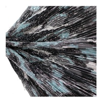 Tissu de robe en polyester métallisé lurex à la mode, plissées plissées, en crêpe, en argent, clair de lune, pour vêtements, écharpe
