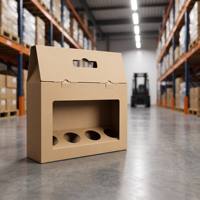 Boîte d'emballage en carton ondulé kraft pour 12 ou 24 bouteilles de bière, personnalisable, écologique, recyclable, pour commande en gros