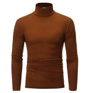Vente en gros d'usine T-shirts en polyester uni à manches longues T-shirt à <span class=keywords><strong>col</strong></span> roulé Pull à <span class=keywords><strong>col</strong></span> roulé Vêtements intérieurs Maillot de corps pour hommes - Product Image 6