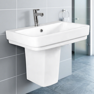Ensemble de lavabo demi-pied en céramique de qualité export, design élégant, par Cera Lavabo Sink Stand - Product Image 1