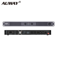 Auway Güç Amplifikatörü E-2500 GaN Sınıf D Dijital 2*500W 8 2 Kanallı Profesyonel Ses 1U Raf Tipi Dünya Çapında Voltaj 4.2KG