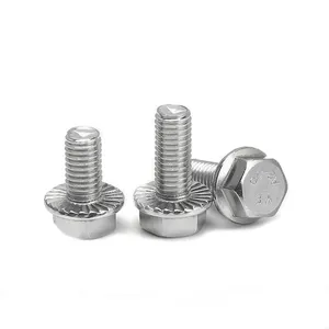 HSL 304 Stainless Steel Flanged Bolts Hex Head M6 M8 M10 Flange Bolt