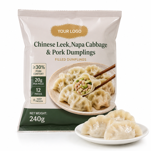 Dumplings chinois au poireau, chou Napa et <span class=keywords><strong>porc</strong></span>, surgelés, sac <span class=keywords><strong>de</strong></span> 240g, prêts à consommer, vente en gros - Product Image 3