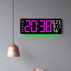 Huayang 6669 <span class=keywords><strong>Orologio</strong></span> da <span class=keywords><strong>Parete</strong></span> LED Grande 17,3 Pollici con Monitoraggio Temperatura e Umidità, Luce Ambientale e Funzioni Multiple - Product Image 3