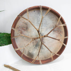 Tamburo a Cornice Sciamanico Tradizionale in Pelle di Capra, <span class=keywords><strong>Strumento</strong></span> Curativo per Yoga, Meditazione e Benessere - Product Image 3
