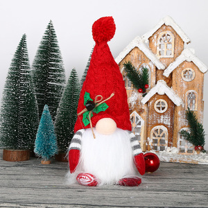 Nuovo modello di bambola di natale con incandescente cappello lavorato a maglia creativo cartone animato foresta uomo ornamento per festosa decorazione di natale gnomo - Product Image 3