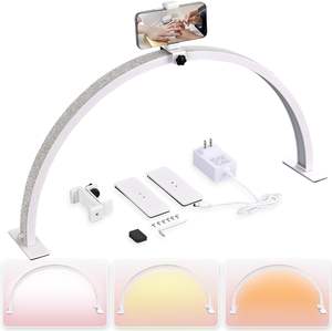 Lampe d'Arc de Bureau Semi-Lunaire LED 48W Effet Diamant Scintillant pour Prothésistes Ongulaires - Product Image 6