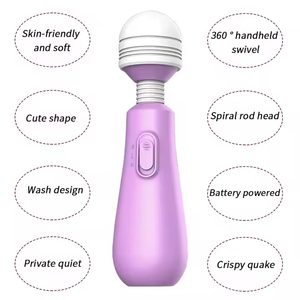 女性手持个人按摩器360度旋转振动器，2速可充电，用于g点和阴蒂刺激 - Product Image 5