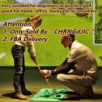 Tapis de frappe de golf avec lignes d'alignement bidirectionnelles, compact 30x60cm, portable, entraînement intérieur/extérieur, cadeau pour les amateurs de sport