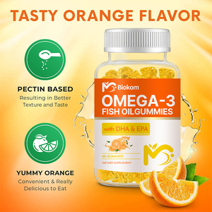 OEM/ODM marca privada suministro de fábrica Halal Natural <span class=keywords><strong>OMEGA</strong></span> 3 gomitas de aceite de pescado suplemento con DHA y EPA para soporte cerebral - Product Image 5