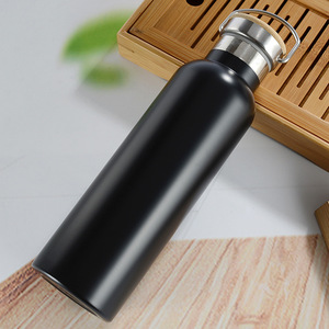 Logo personnalisé à double paroi Couvercle en option Tasse en métal pour le bureau Bouteille d'eau en acier inoxydable de 750ml avec poignée de levage - Product Image 3