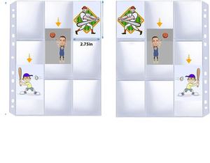 Paquete de tarjeta personalizado, 9 fundas de bolsillo, almacenamiento de tarjetas, álbum de fotos, 11 agujeros, adecuado para 3 anillos, álbum de muelle en vivo, páginas, coleccionista de tarjetas - Product Image 1