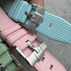 PEITONG Correa de Reloj de Silicona para <span class=keywords><strong>Swatch</strong></span> X <span class=keywords><strong>Omega</strong></span> Moon, Correa Deportiva de Moda de Color Rosa de 20mm, Gran Oferta - Product Image 2