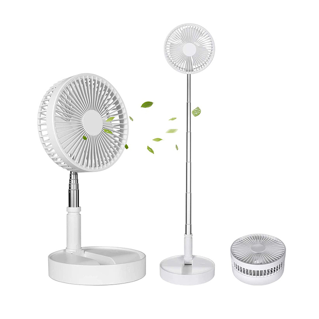 Portable Adjustable Height Rechargeable Table Desk Stand Mini Safety Foldable Electric Fan