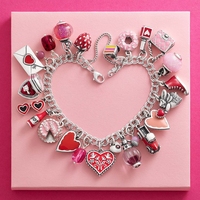 Breloque en émail coloré en argent pur S925 James Avery, breloque en forme de voiture, de lettres ou de nourriture, pour bracelet, pendentif DIY Saint-Valentin