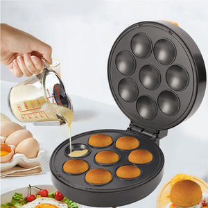 7 Hole Round Cake Maker Non Stick Coating Home Breakfast <b>Machine</b> 110V For DIY <b>Pancake</b> Making - Product Image 4