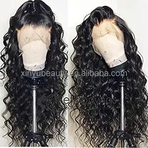 Wig Renda Swiss Penuh Rambut Virgin Pesanan Minimal 1 Buah Sampel Wig Gratis Kualitas Baik Ketebalan 300 Rambut Wig Renda Sutra Utuh Mongolia