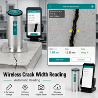 Détecteur intelligent de fissures dans le béton, caméra à sonde ultrasonique, transfert de données cloud avec exportation de rapports