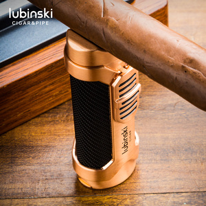 Đèn khò đa năng Lubinski, chất liệu hợp kim kẽm, chống gió, tích hợp giá đỡ và dụng cụ đục xì gà, dùng cho ngoài trời, BBQ, cắm trại - Product Image 5