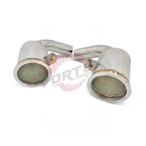 Vortex 304 - Colectores de escape de acero inoxidable pulido a espejo con catalizador para Porsche 911 992 3.0T OPF, escape de alto rendimiento - Product Image 3