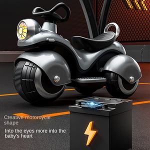 Motocicleta Eléctrica para Niños, <span class=keywords><strong>Triciclo</strong></span> Recargable para Niños y Niñas, Juguete para Bebés, Control Remoto, Doble Tracción, Plástico - Product Image 1
