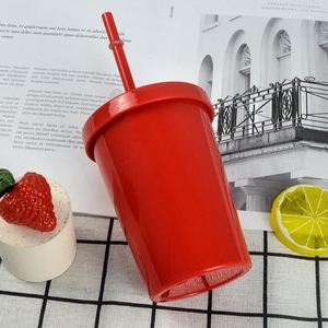 Cold Drinking Cups Lids Straw Eco-Friendly Reusable 350ml Food Grade PP Silicone Stadium Tumbler American Style Colorful Custom - Product Image 3