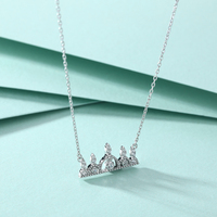 Collier en argent sterling 925 avec pendentif en zircone pour femmes, chaîne en CZ, fournisseur en gros