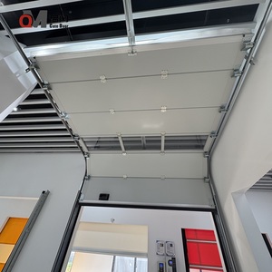 Porte de <span class=keywords><strong>garage</strong></span> sectionnelle en acier QIMEN, design moderne, taille et couleur personnalisées, isolation, coupe-vent, automatique, robuste, certifiée CE - Product Image 4