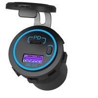 Sortie USB marine étanche QC3.0 à double port USB de type C