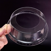 Couvre-gobelet en plastique PET transparent jetable, anti-fuite, de qualité alimentaire, recyclable, pour bubble tea, milkshake, café glacé, boisson froide