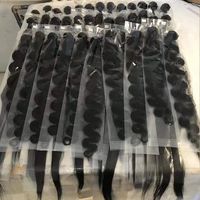 Rambut Vietnam India Mentah Tanpa Proses 100% Asli, Harga Pabrik, Model Body Wave, Bone Straight Double Drawn, Bundel untuk Anyaman