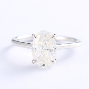 ファッションリングミオッサナイトリングプラチナジュエリー10K14K18Kホワイトゴールドダイヤモンドエンゲージメントリング - Product Image 2