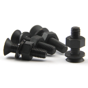 Juego de tornillos de cabeza Phillips avellanada de nailon negro, tuercas y arandelas M3-M6, con aislamiento de plástico - Product Image 5