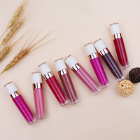 Gloss à lèvres liquide hydratant rose clair nude pailleté, végan, sans cruauté, sans parabène, avec logo personnalisé, marque privée, vente chaude