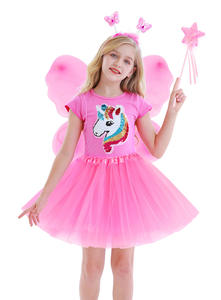 Conjunto de 4 Piezas de Disfraz de Bruja para Niñas Pequeñas con Alas de Mariposa, Falda Tutú, Material de Poliéster - Product Image 2