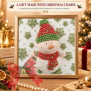 Kit Pittura Diamante 5D Natale Babbo Natale con Perle a Forma Speciale, Arte Diamantata, Decorazione Murale Fai da Te per le Feste, Regalo di Natale - Product Image 3