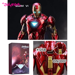 Zd Toys Action Figure di Iron Man da 7 Pollici, Edizione 10° Anniversario Marvel - Versione Luminosa - Con Luce nel Petto (LED MK6) Scala 1/10 - Product Image 2