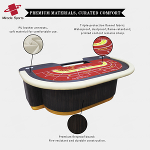 Wholesale Professional Tri-<strong>Card</strong> Poker <strong>Table</strong> with Modern Classic Wood Design for Casino Entertainment - Product Image 4