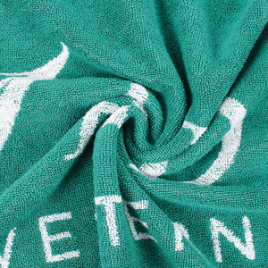 Asciugamani da spiaggia Jacquard personalizzati a basso MOQ 100% cotone di alta qualità con Logo personalizzato tessuto con motivo grafico grande bagno palestra nuoto - Product Image 6