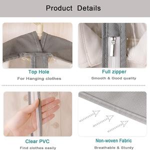 Housse de costume 3D épaisse en non-tissé, sac anti-poussière pour vêtements, protection contre la poussière avec fonction de suspension - Product Image 3
