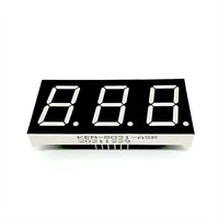 Super Hijau (569-571 NM) Layar LED 7 Segmen 3 Digit 0.8 Inci Houkem-8031-A/BSG 11 pin CC CA