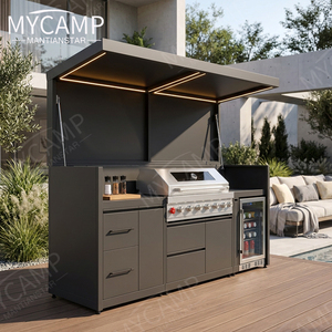 Hot Sale Diy Outdoor Modular Kitchen Modern Premium Style with Integrated Cultured Stone Roller Mantianstar Modular Design - Product Image 3