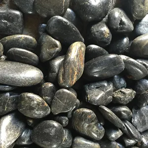 Natural Unpolished Small Black Landscape Pebble Stone Paving for Garden Yard Lawn Decor