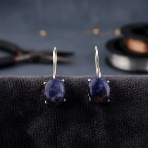 New Arrival 2026 Designer Handmade <b>Blue</b> Sodalite Gemstone Work <b>Earring</b> In 925 Sterling <b>Silver</b> Jewellery For Women <b>And</b> Girls - Product Image 3