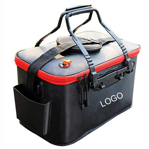 Seau à poisson pliable pliable conteneur de poisson vivant multi-fonctionnel leurres vivants seau extérieur EVA boîte de pêche 12L 3 gallons - Product Image 6