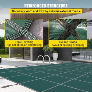 La malla dura de polipropileno verde personalizable puede ensamblar fácilmente la cubierta de seguridad de la <span class=keywords><strong>piscina</strong></span> de invierno subterránea al aire libre - Product Image 4