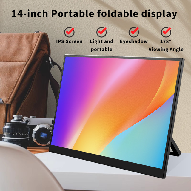 14 15.6 18.5 Inch Portable Monitor IPS 1080P USB C One Cable Gaming Display for Laptop Phone Switch PS4