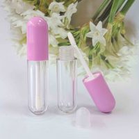 Tube de brillant à lèvres transparent en gros, 5 ml, contenant cosmétique vide avec capuchon à vis souple pour rouge à lèvres liquide, tubes de brillant à lèvres en plastique