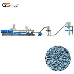 GS 50mm mesin ekstruder kembar mesin granulator kering pe mesin granulasi daur ulang
